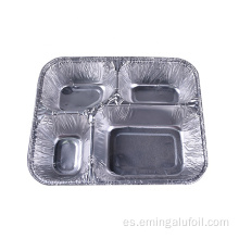 Embalaje de la casa Bandeja de contenedor de alimentos de aluminio rápido de aluminio